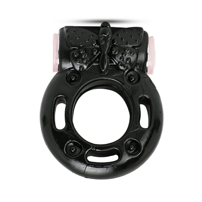 Black single speed male C-Ring on a white background