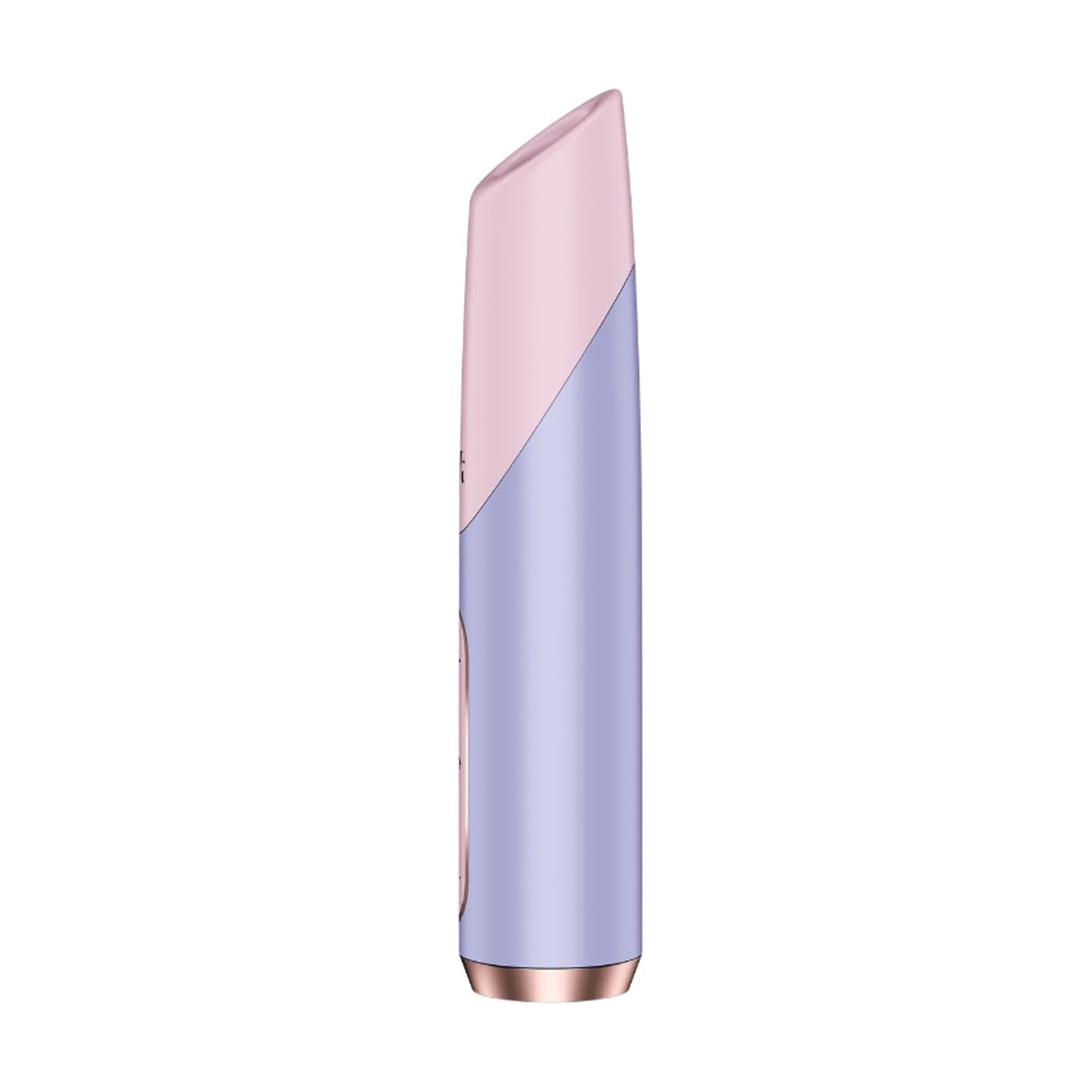 Side profile showing angled stimulation opening