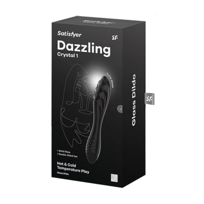 Satisfyer Dazzling Crystal 1 glass dildo in retail packaging