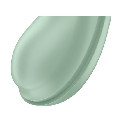 Close view of mint silicone lay on vibrator surface