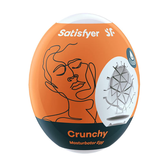 Satisfyer Egg Masturbator Crunchy Texture retail packaging