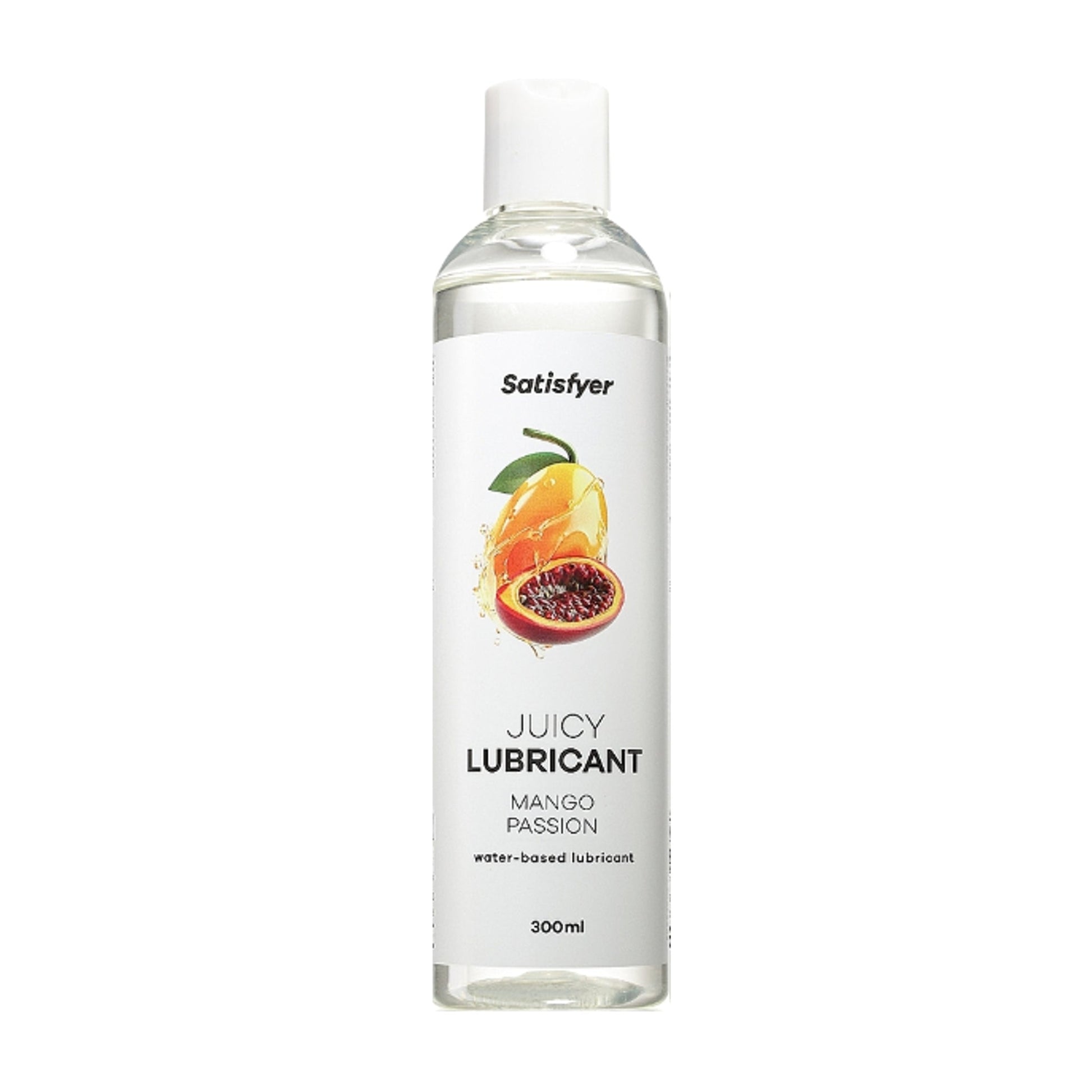 Satisfyer Juicy Mango & Passion Lube 300ml retail packaging