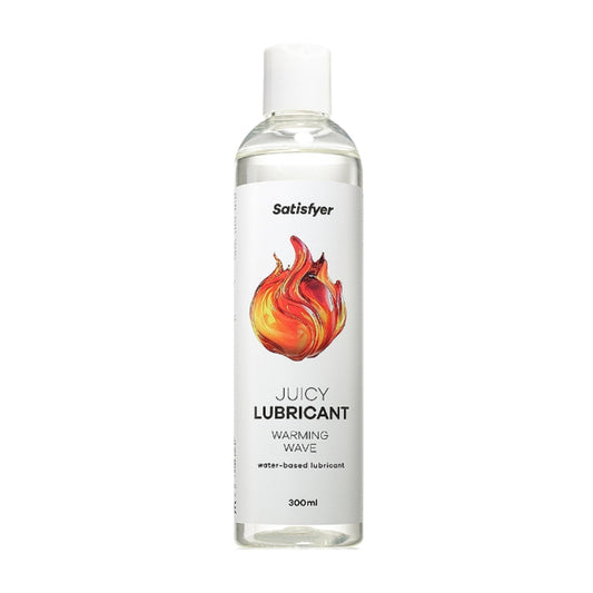 Satisfyer Juicy Warming Wave Lube 300ml retail packaging