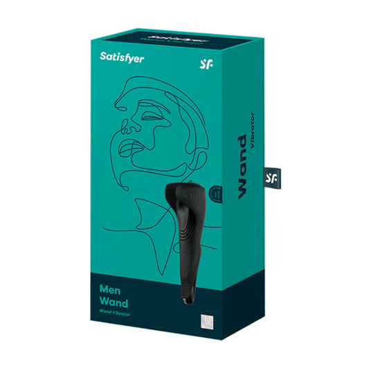 Satisfyer Men Wand Vibrating Masturbator Black in retail packaging