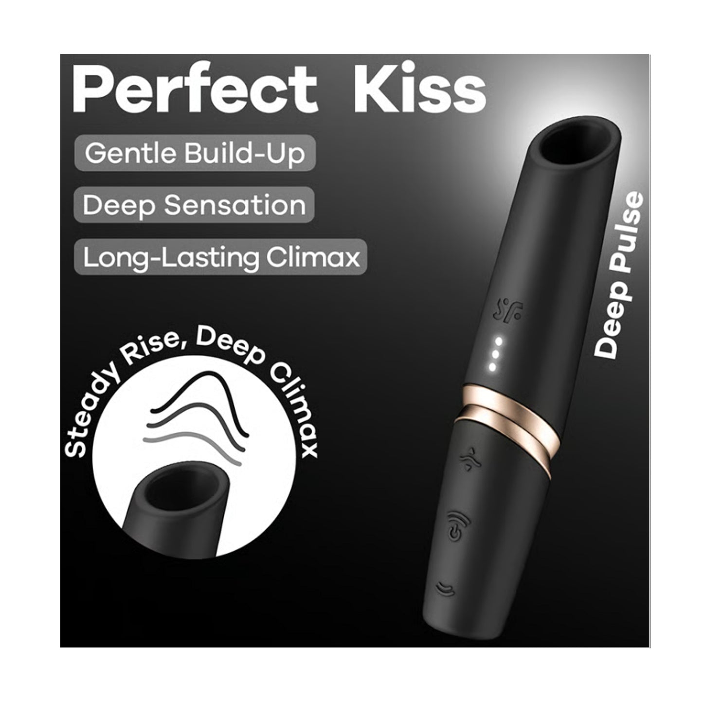 Air pulse stimulator promotional image showing Deep Pulse technology