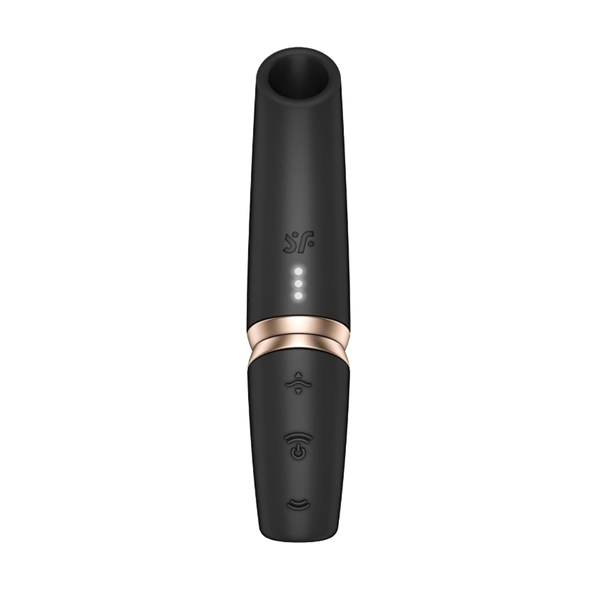 Front view showing controls and LED position indicators