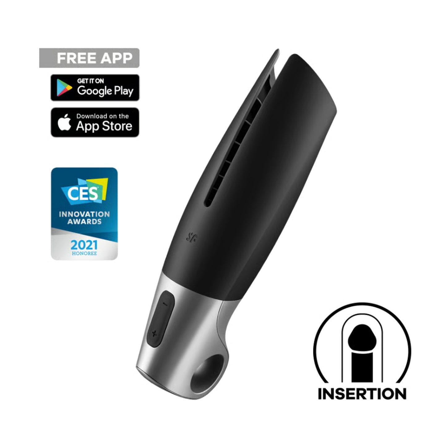 Promotional image showing app-controlled masturbator
