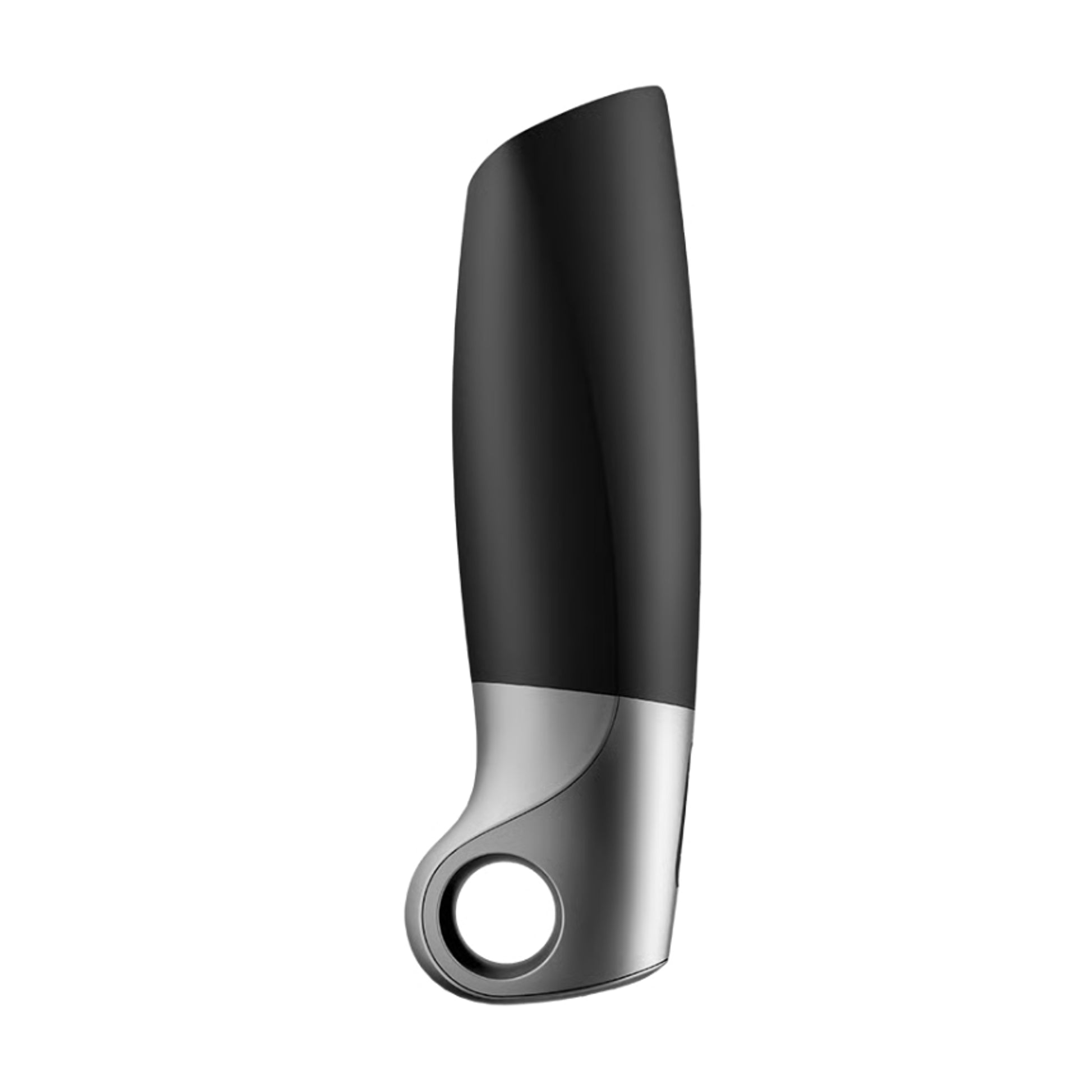 Side profile view showing ergonomic handle opening