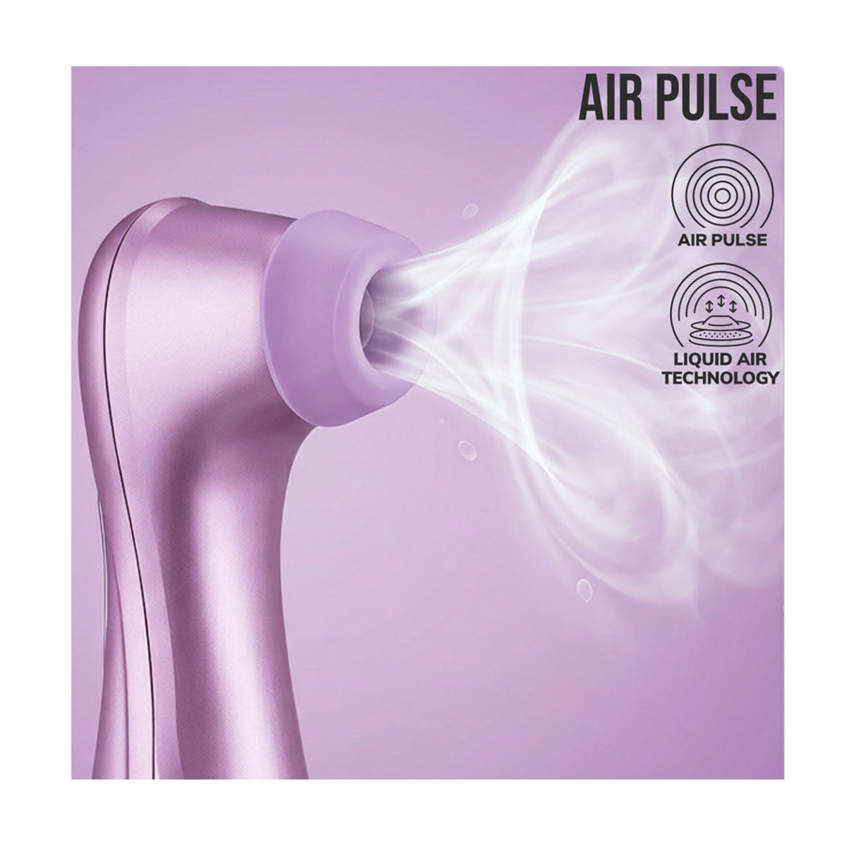Close-up of Air Pulse stimulation head and airflow