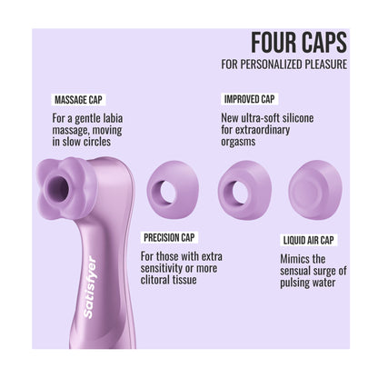 Four interchangeable caps and their functions