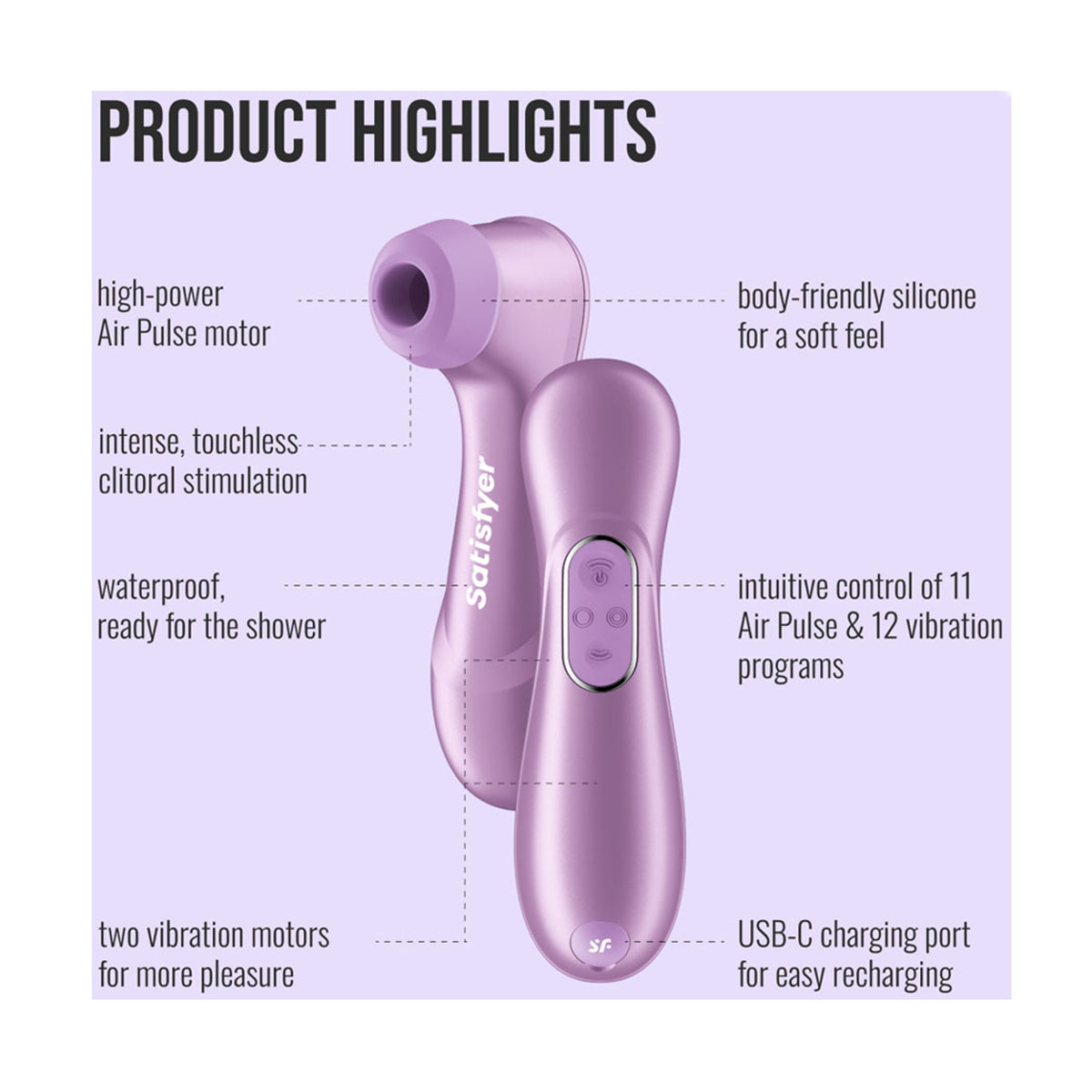 Product highlights including motors and USB-C charging