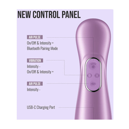 Control panel with Air Pulse and vibration buttons