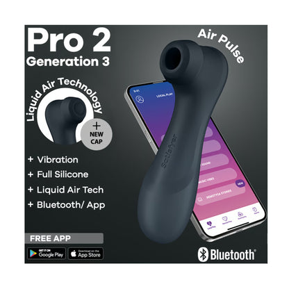Promotional image showing app-controlled air pulse vibrator 