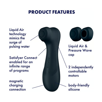 Feature diagram showing Connect app and Liquid Air technology 
