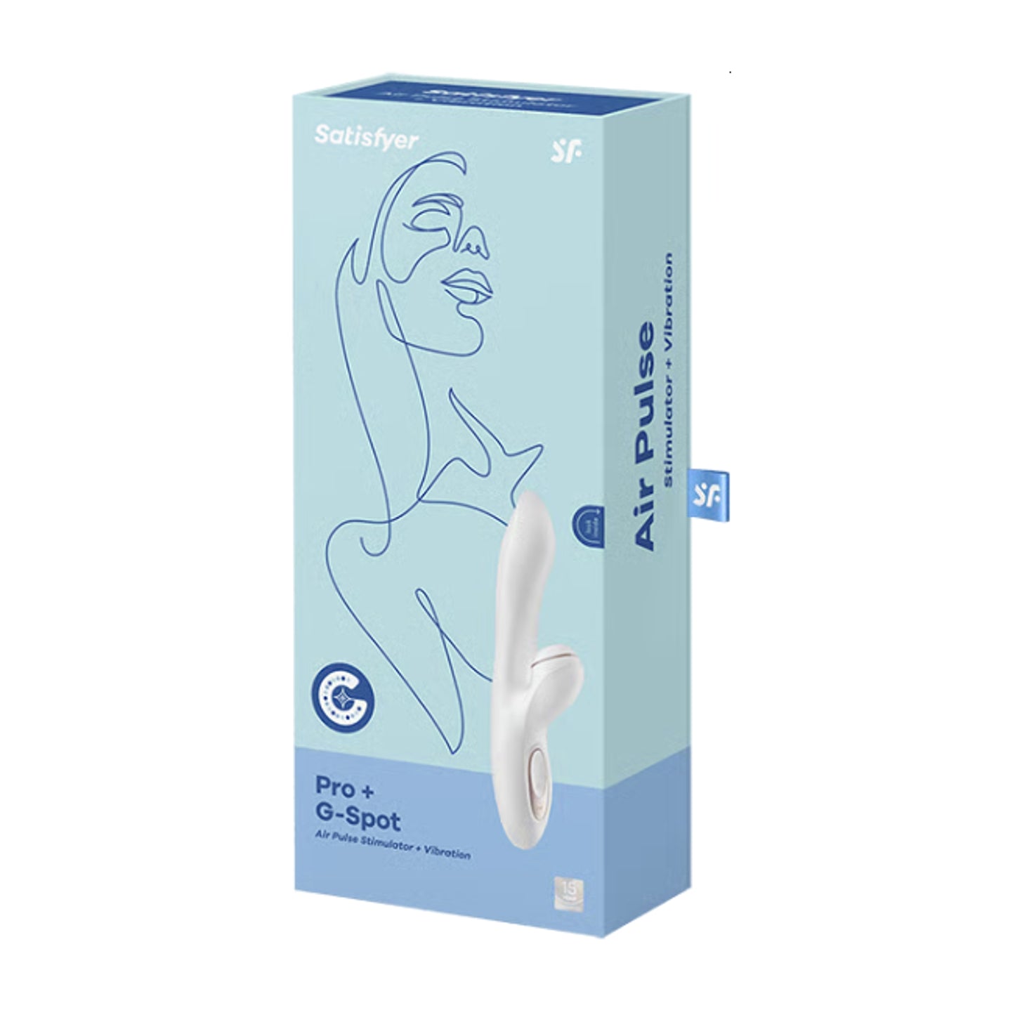 Satisfyer Pro+ G-Spot Rabbit Air Pulse Vibrator retail box