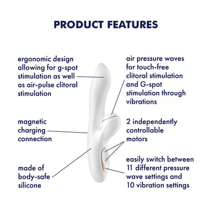 Rabbit Air Pulse Vibrator White With Key Features