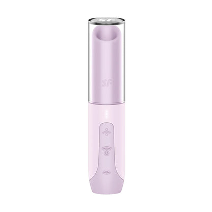 Front view showing lipstick-style design and controls
