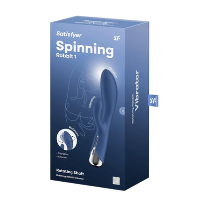 Satisfyer Spinning 1 Rotating Rabbit Vibrator Blue retail packaging
