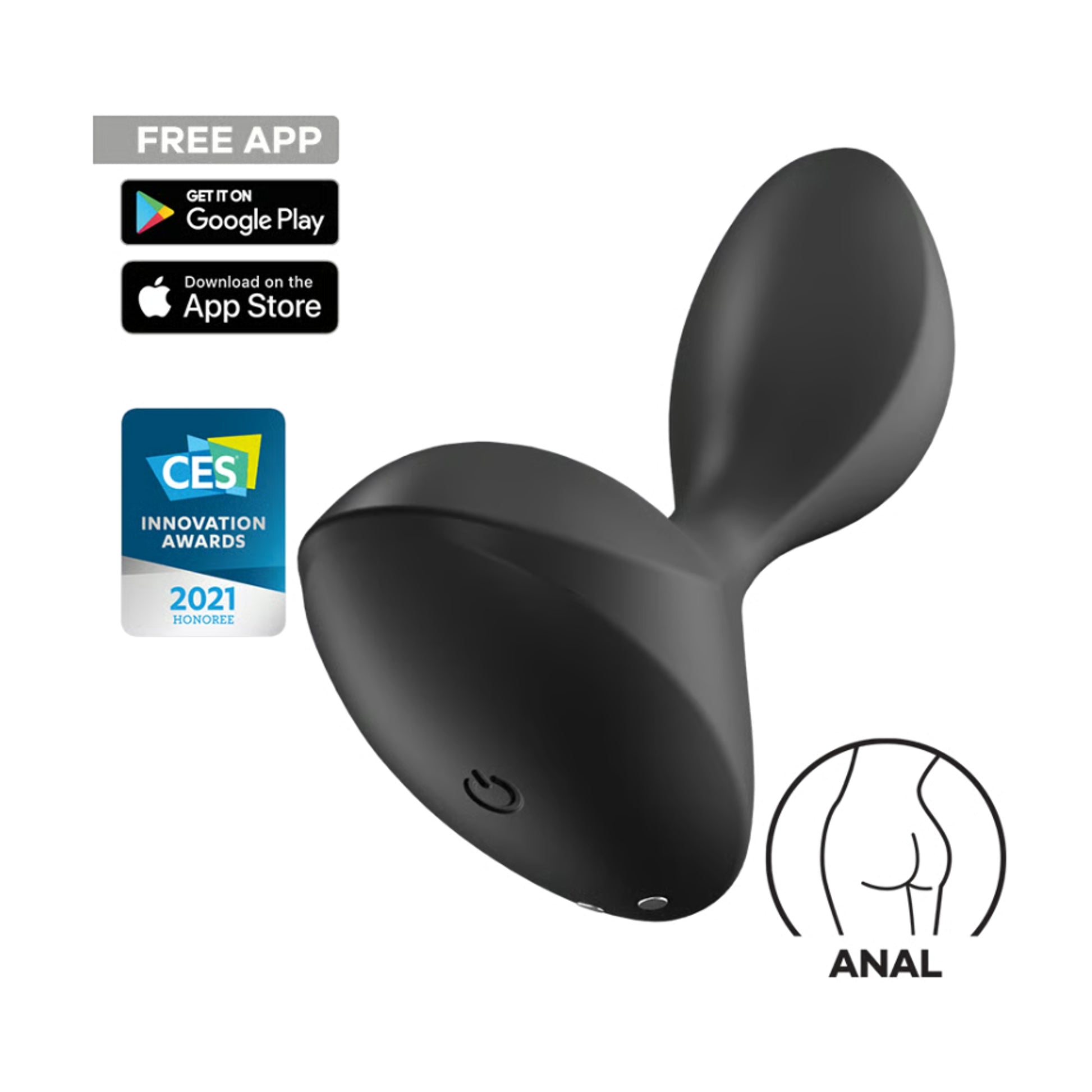 Promotional image showing app-controlled vibrating plug