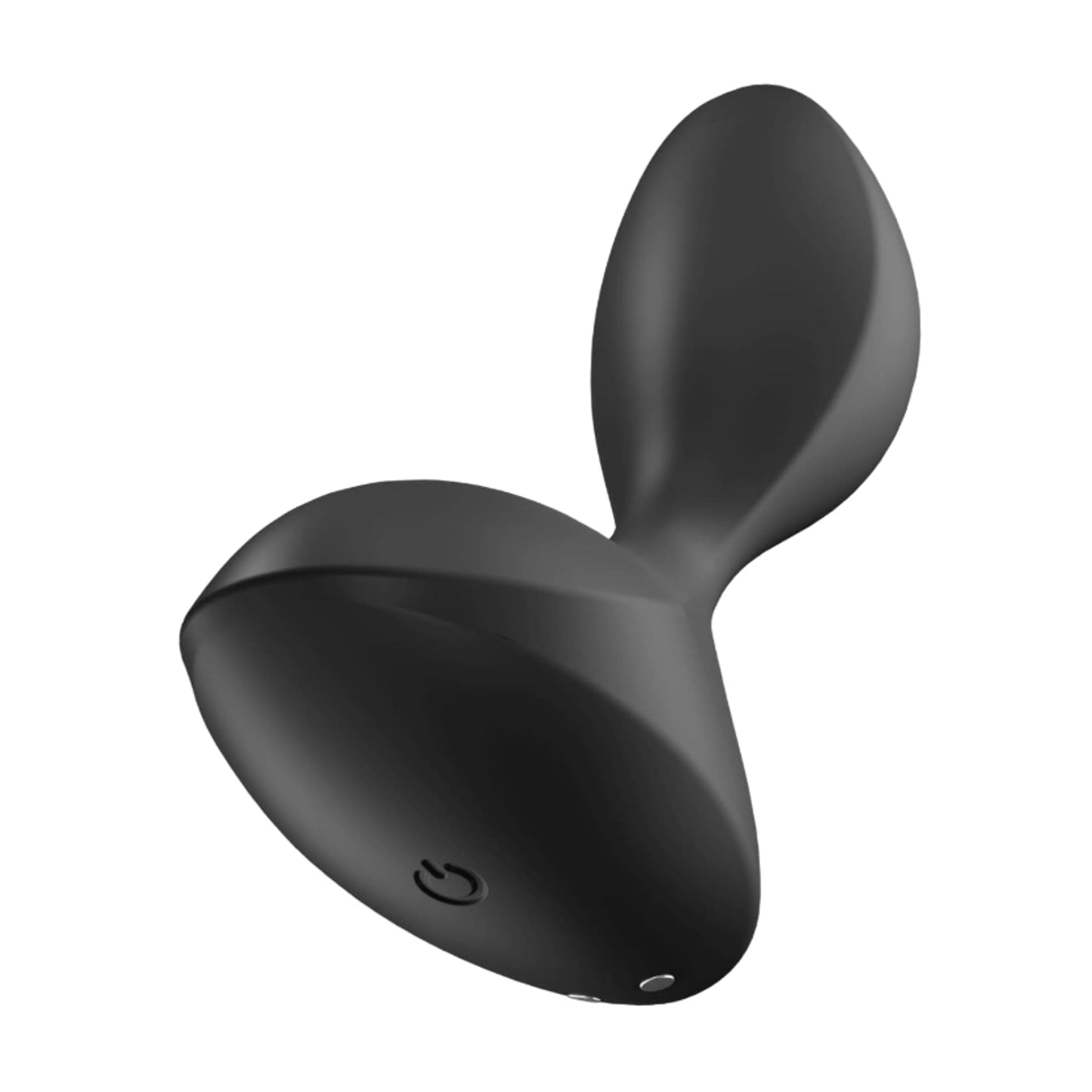 Angled view showing charging contacts and control button