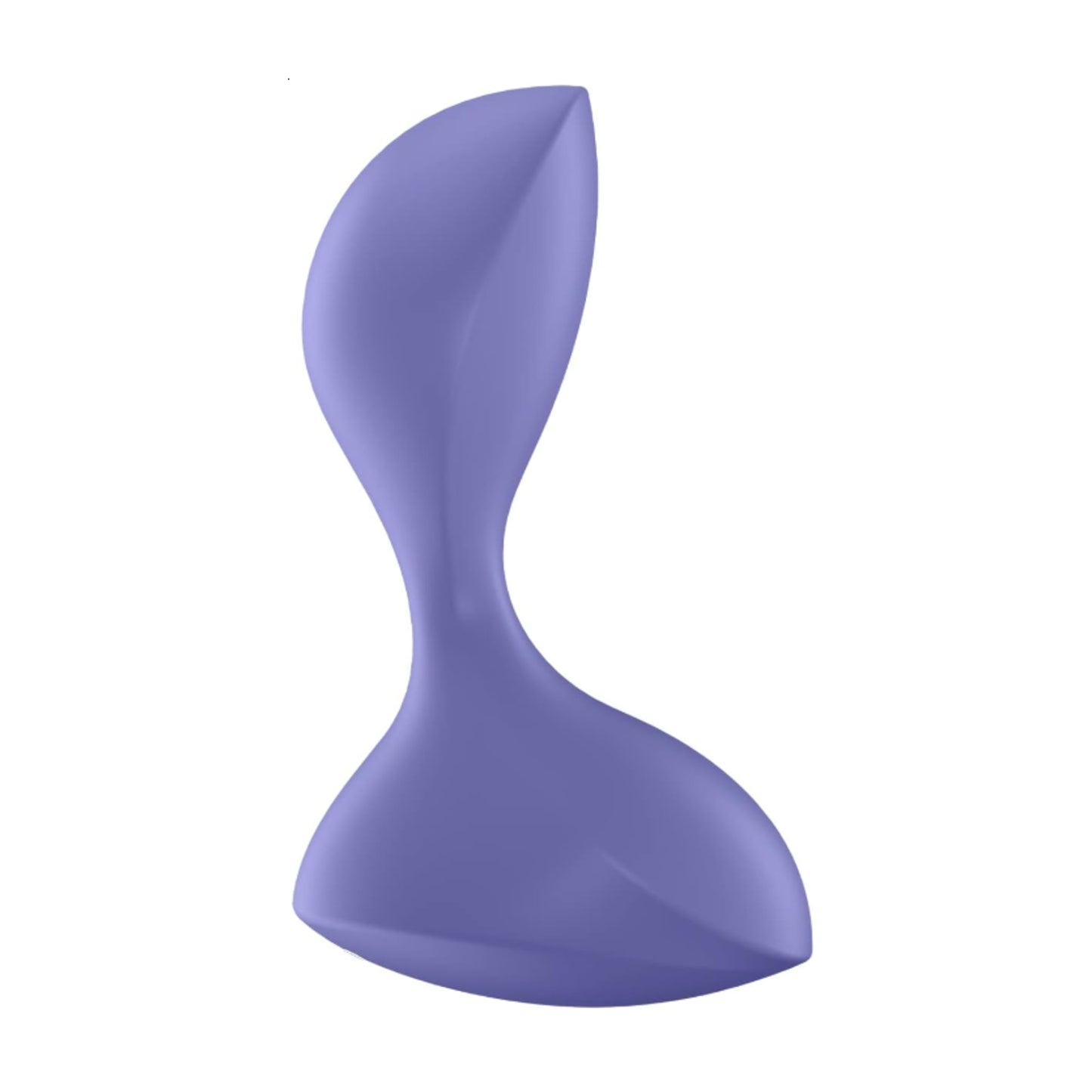 Side profile view of anal plug showing curved neck