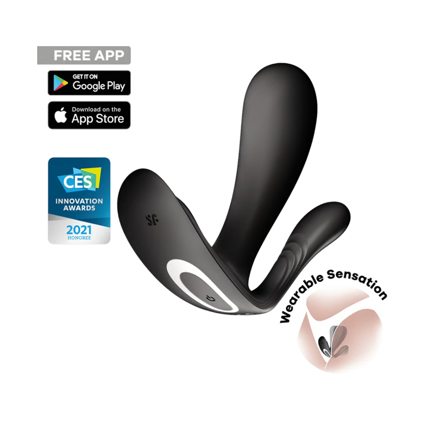 Connect app promotional image with wearable vibrator
