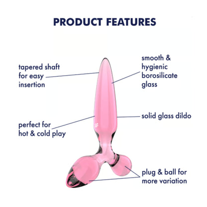 Close-up of smooth borosilicate glass finish and features