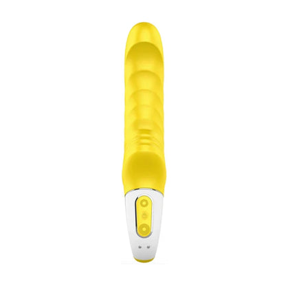 Front view of yellow G-spot vibrator