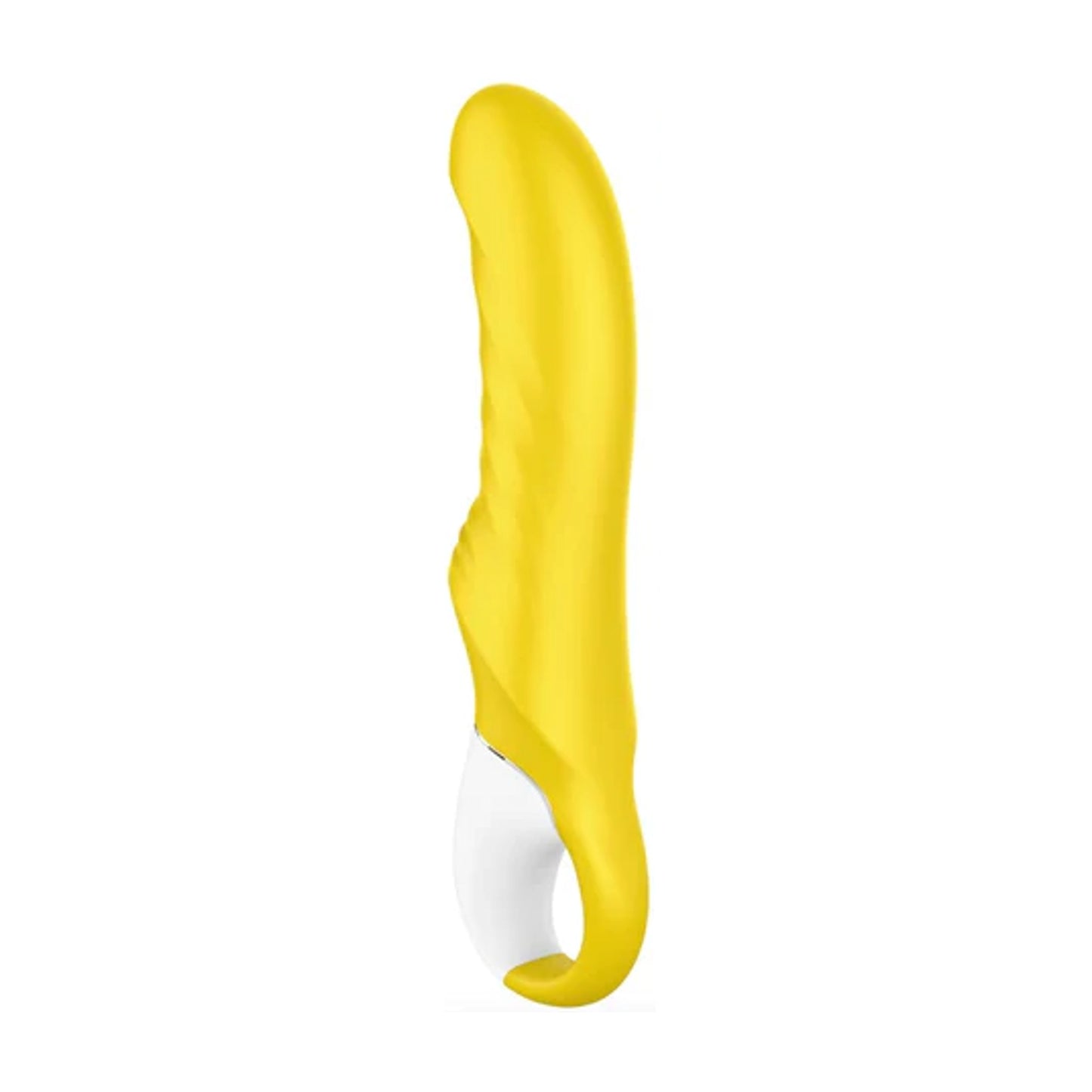 Right side view of yellow G-spot vibrator