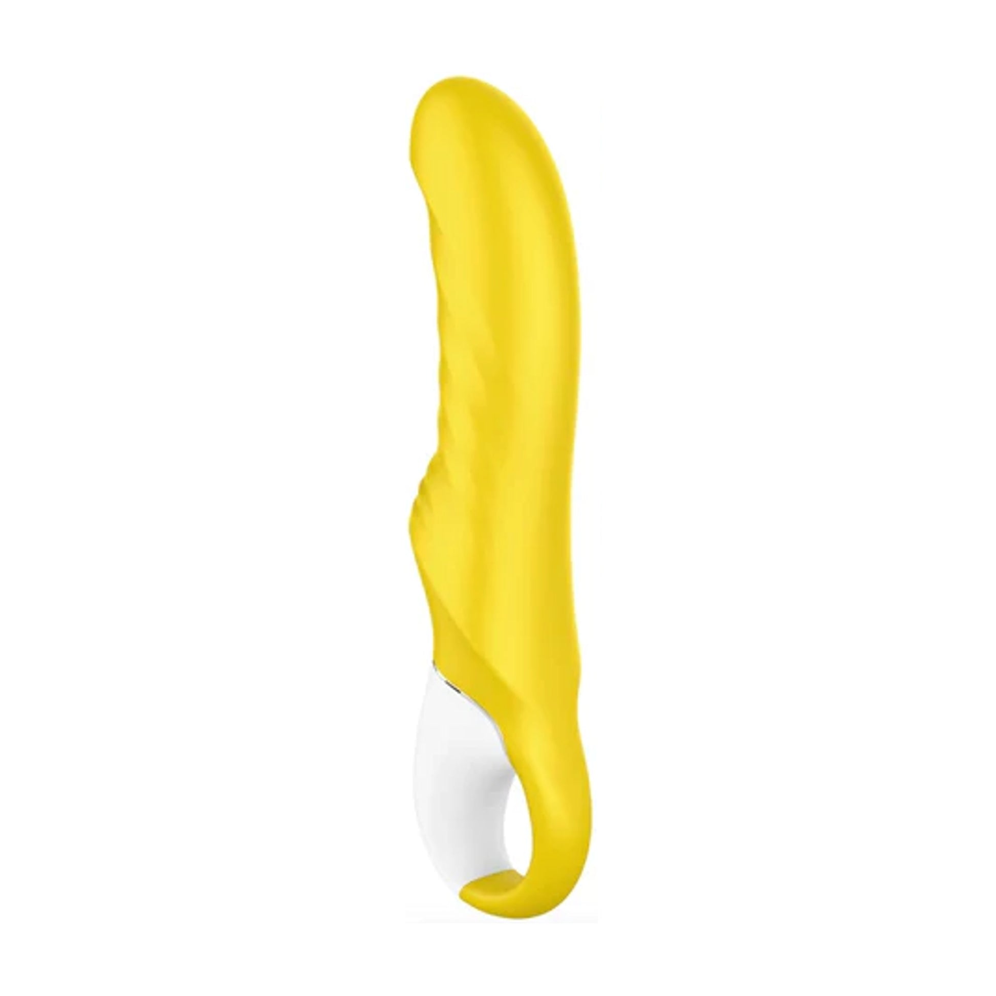 Right side view of yellow G-spot vibrator