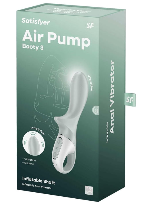 Satisfyer Air Pump Booty 3 Inflatable Anal Vibrator Grey