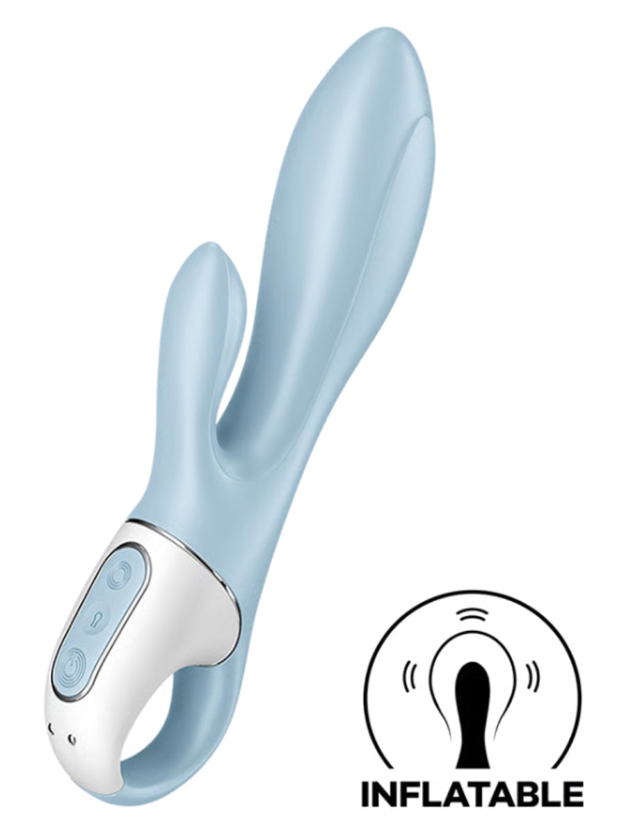 Satisfyer Air Pump Bunny 1 Inflatable Rabbit Vibrator Blue
