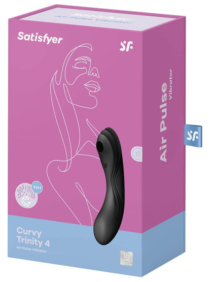 Satisfyer Curvy Trinity 4 Air Pulse Vibrator Black