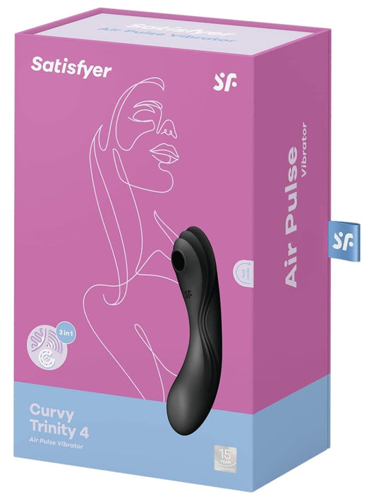 Satisfyer Curvy Trinity 4 Air Pulse Vibrator Black
