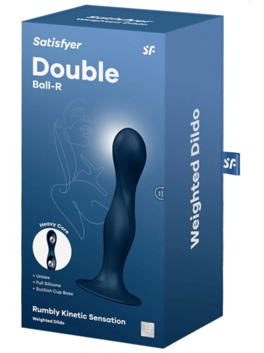 Satisfyer Double Ball-R Weighted 6" Dildo Blue