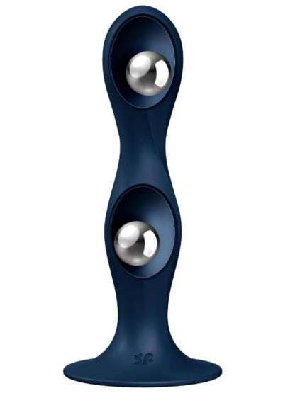 Satisfyer Double Ball-R Weighted 6" Dildo Blue
