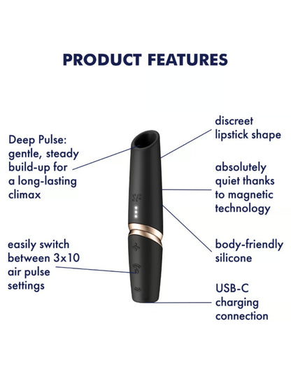 Satisfyer Perfect Kiss Air Pulse Clitoral Stimulator