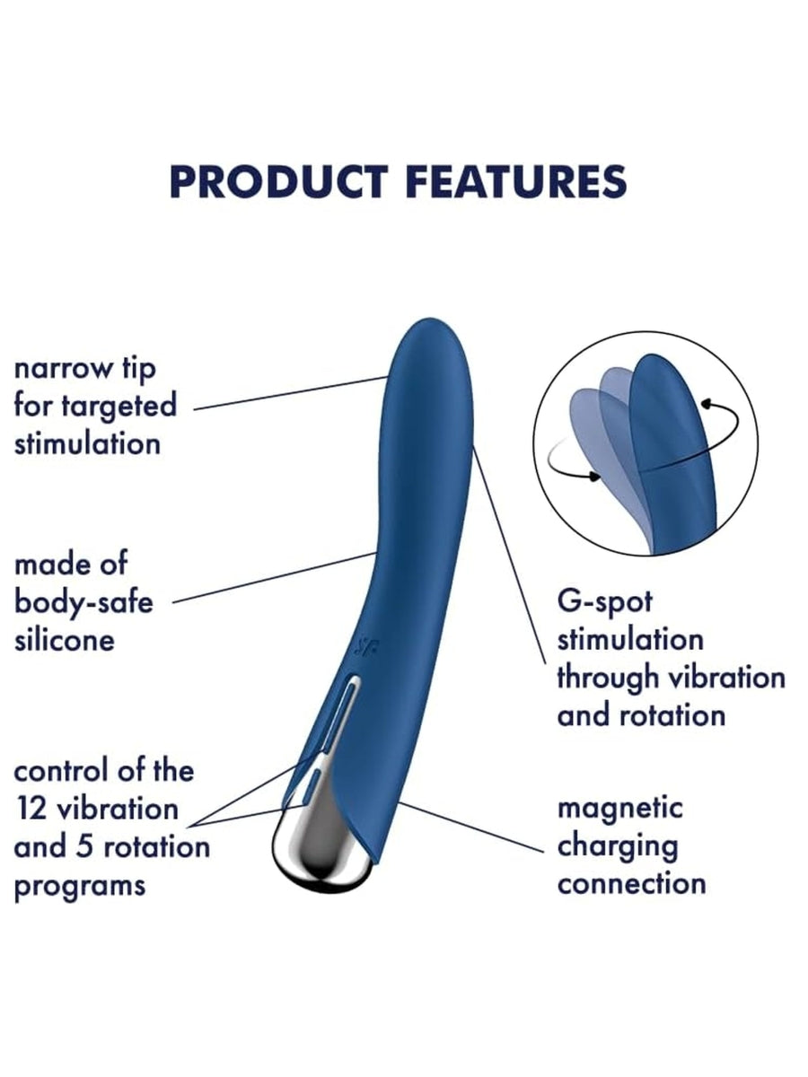 Satisfyer Spinning 1 Rotating G-Spot Vibrator Blue