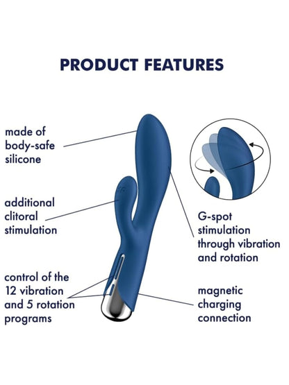Satisfyer Spinning 1 Rotating Rabbit Vibrator Blue