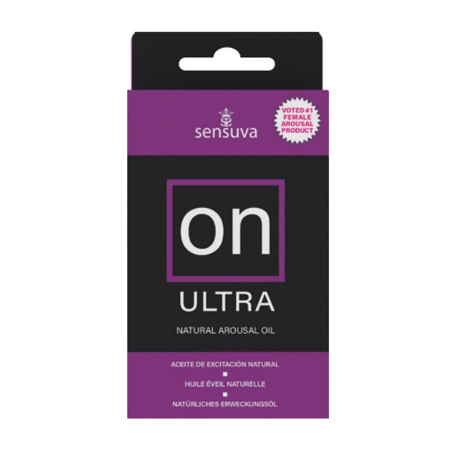 Sensuva On Ultra Arousal Oil 5ml retail packaging front view