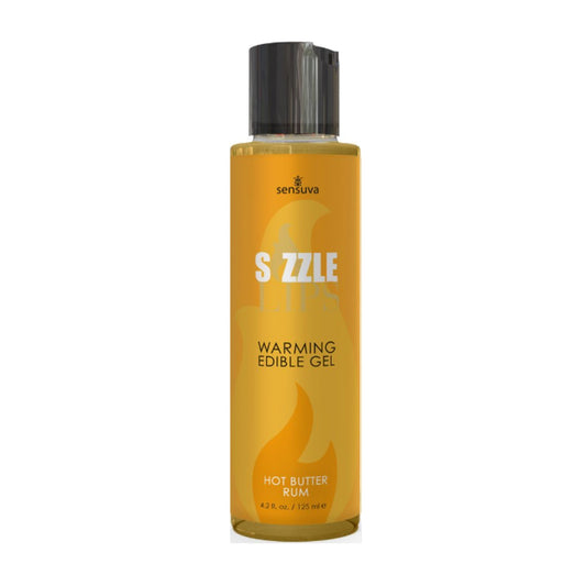 Sensuva Sizzle Lips Hot Butter Rum Warming Gel 125ml retail packaging