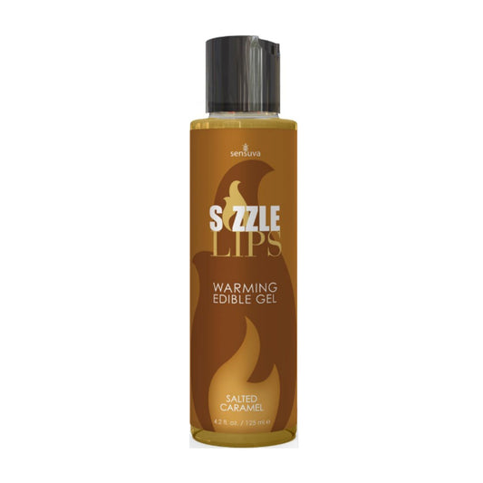 Sensuva Sizzle Lips Salted Caramel Warming Gel 125ml retail packaging