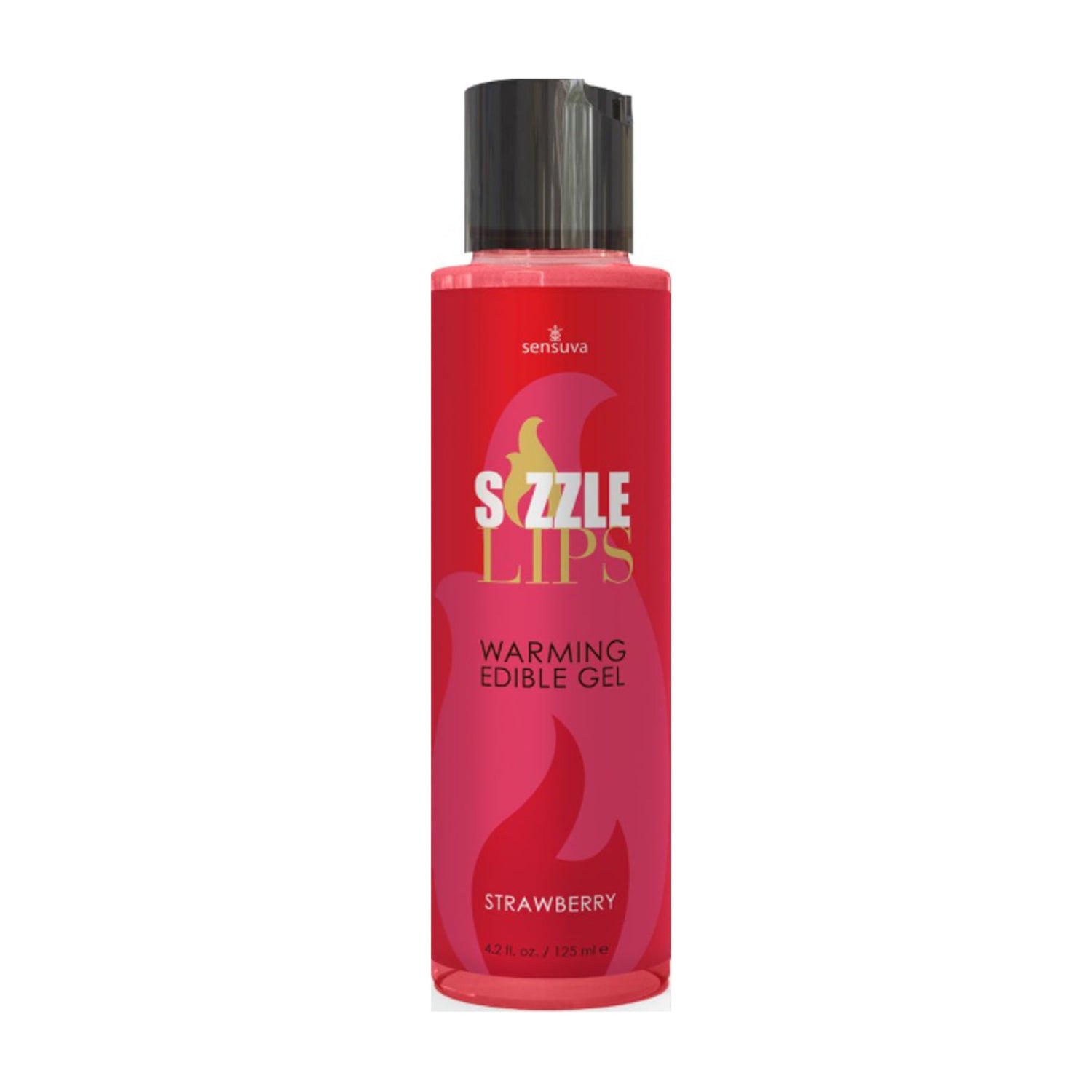 Sensuva Sizzle Lips Strawberry Warming Gel 125ml retail packaging