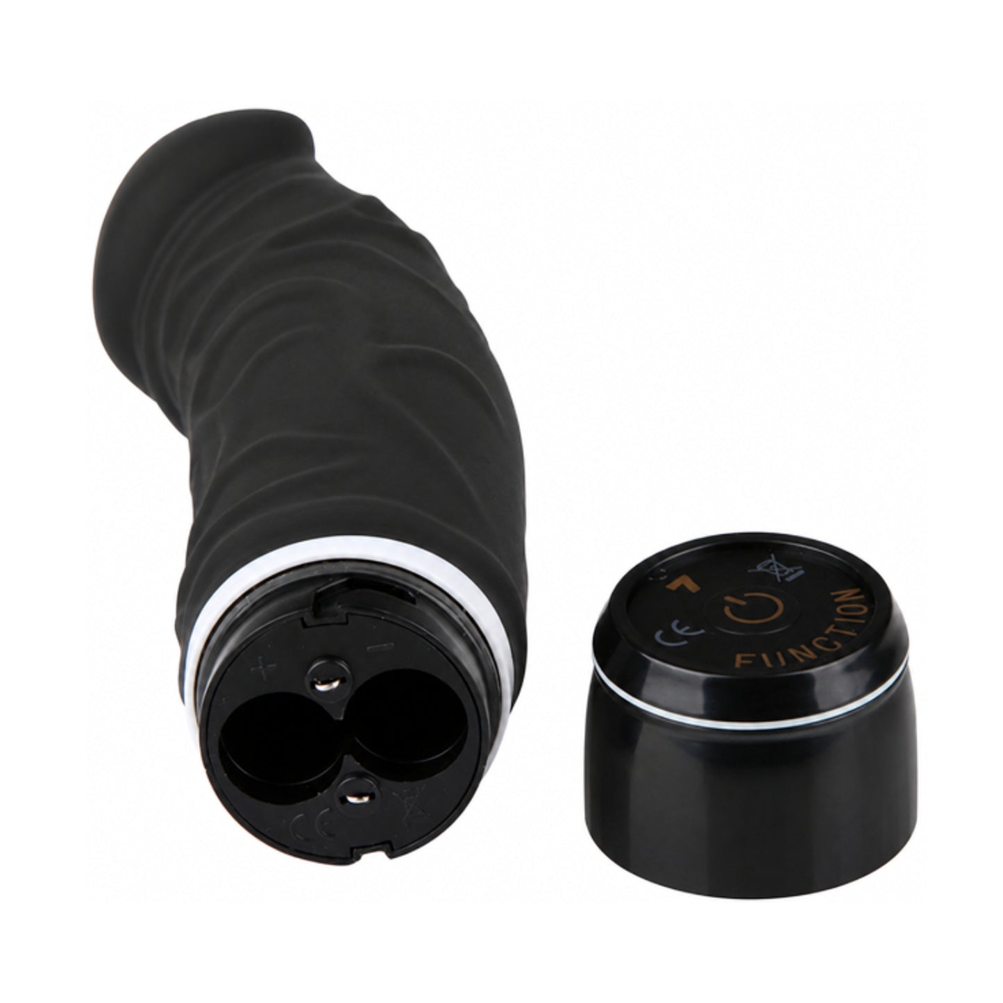 Open battery compartment showing two AA battery slots