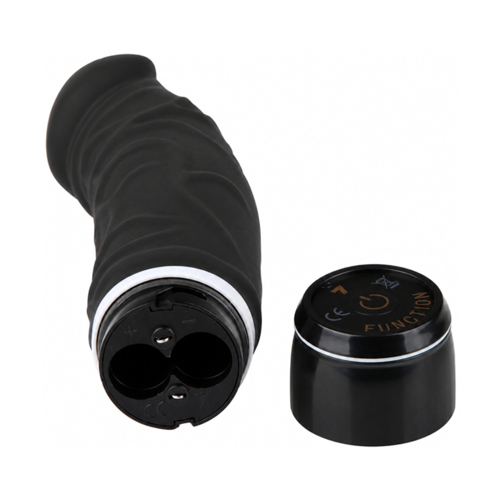 Open battery compartment showing two AA battery slots