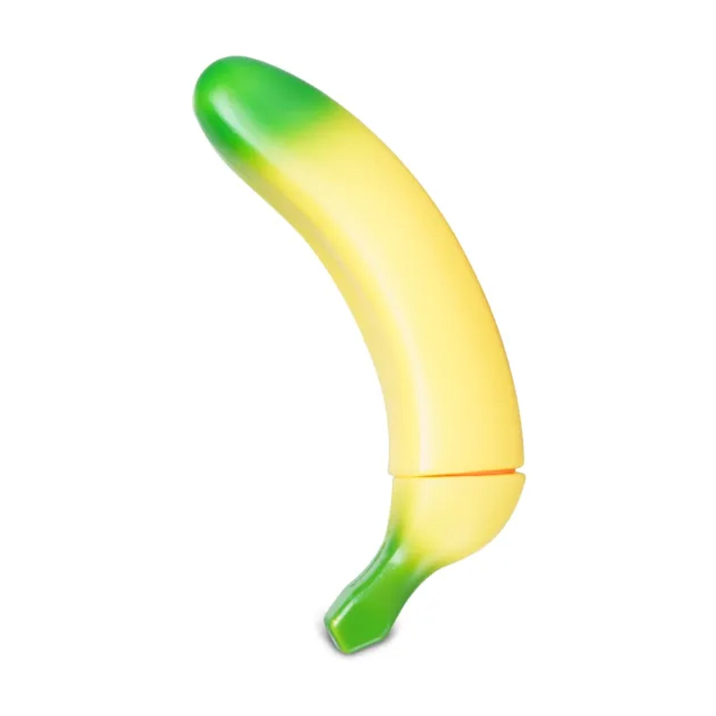 Banana-shaped novelty water pistol with peeled design