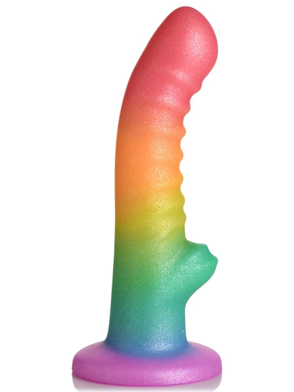 Simply Sweet 6.5" Ribbed Rainbow Dildo