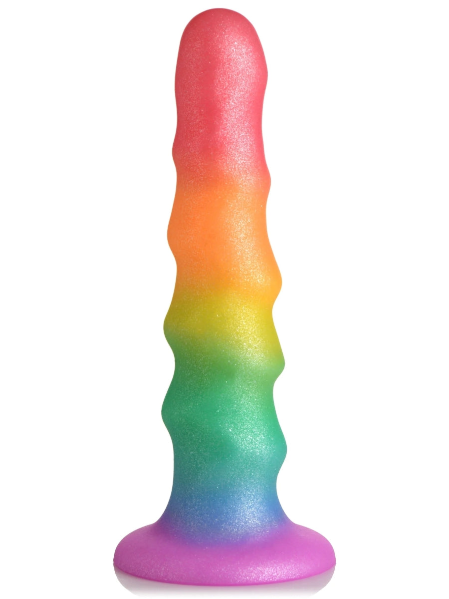 Simply Sweet 6.5" Zigzag Rainbow Dildo