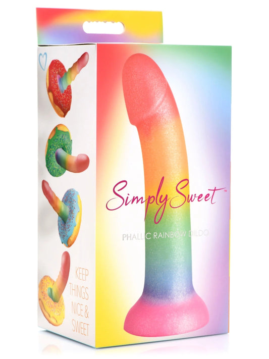 Simply Sweet 6.9" Phallic Rainbow Dildo