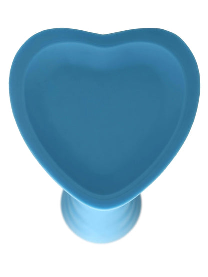 Simply Sweet 7" Ribbed Silicone Dildo Blue